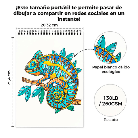 OHUHU LIBRO PARA COLOREAR DOBLE CARA MANDALA & ANIMALS 