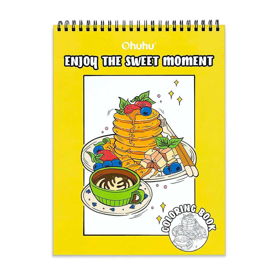 OHUHU LIBRO PARA COLOREAR DOBLE CARA ENJOY THE SWEET MOMENT  1