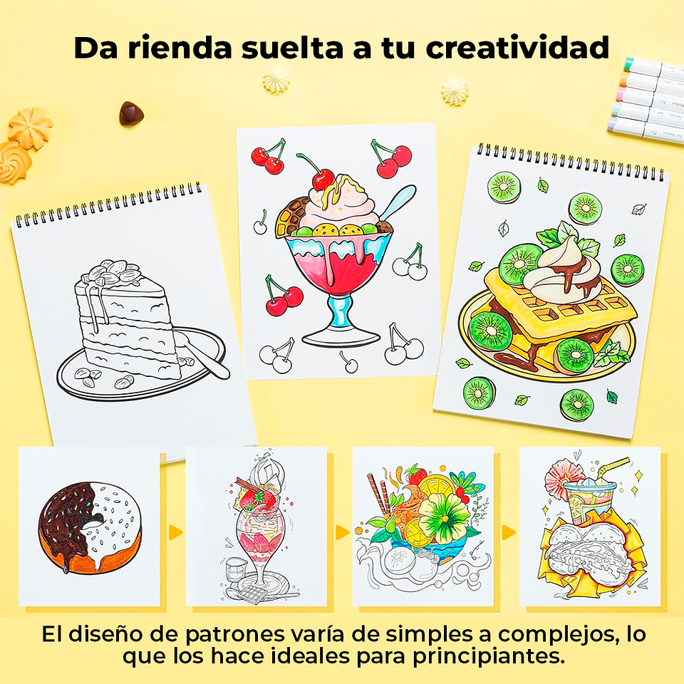 OHUHU LIBRO PARA COLOREAR DOBLE CARA ENJOY THE SWEET MOMENT  6