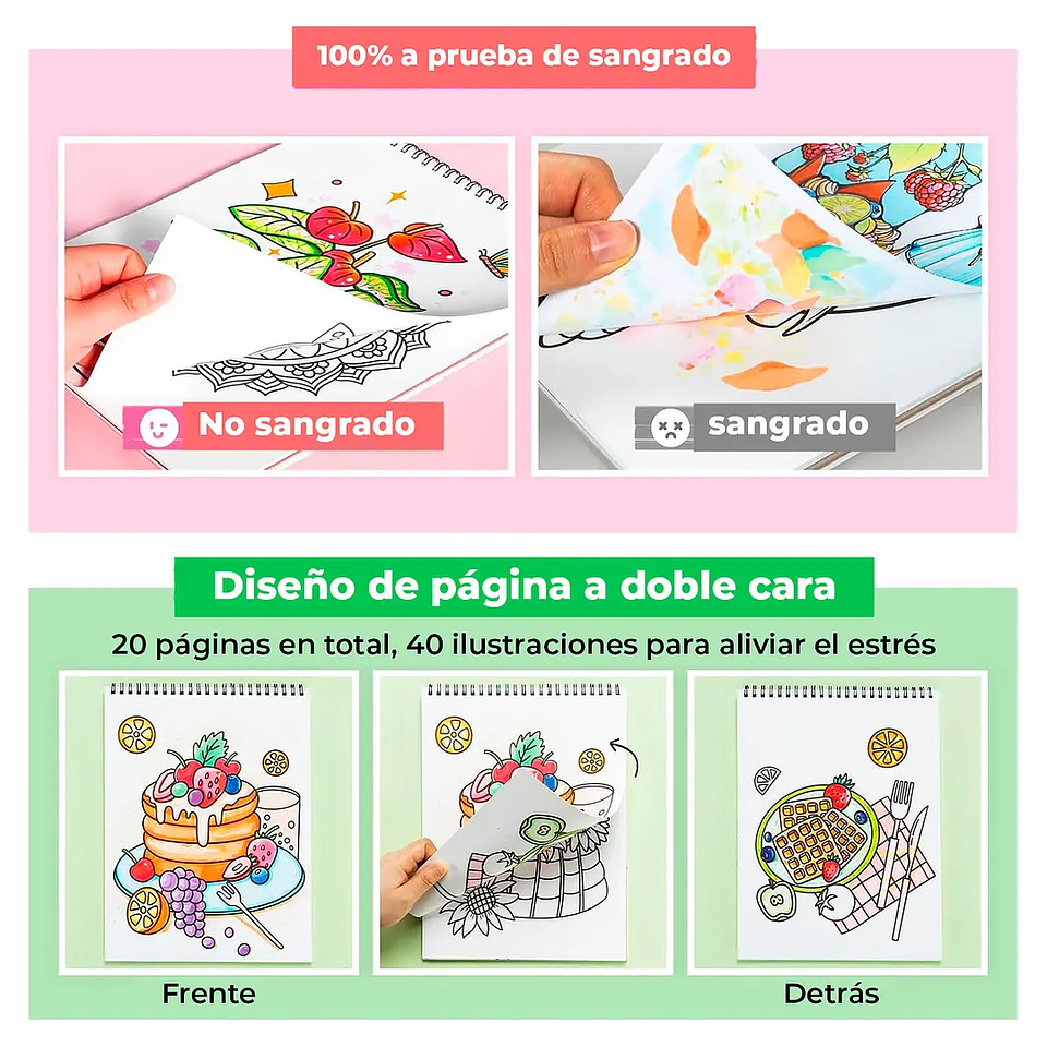 OHUHU LIBRO PARA COLOREAR DOBLE CARA MY SIMPLE PLEASURE  3