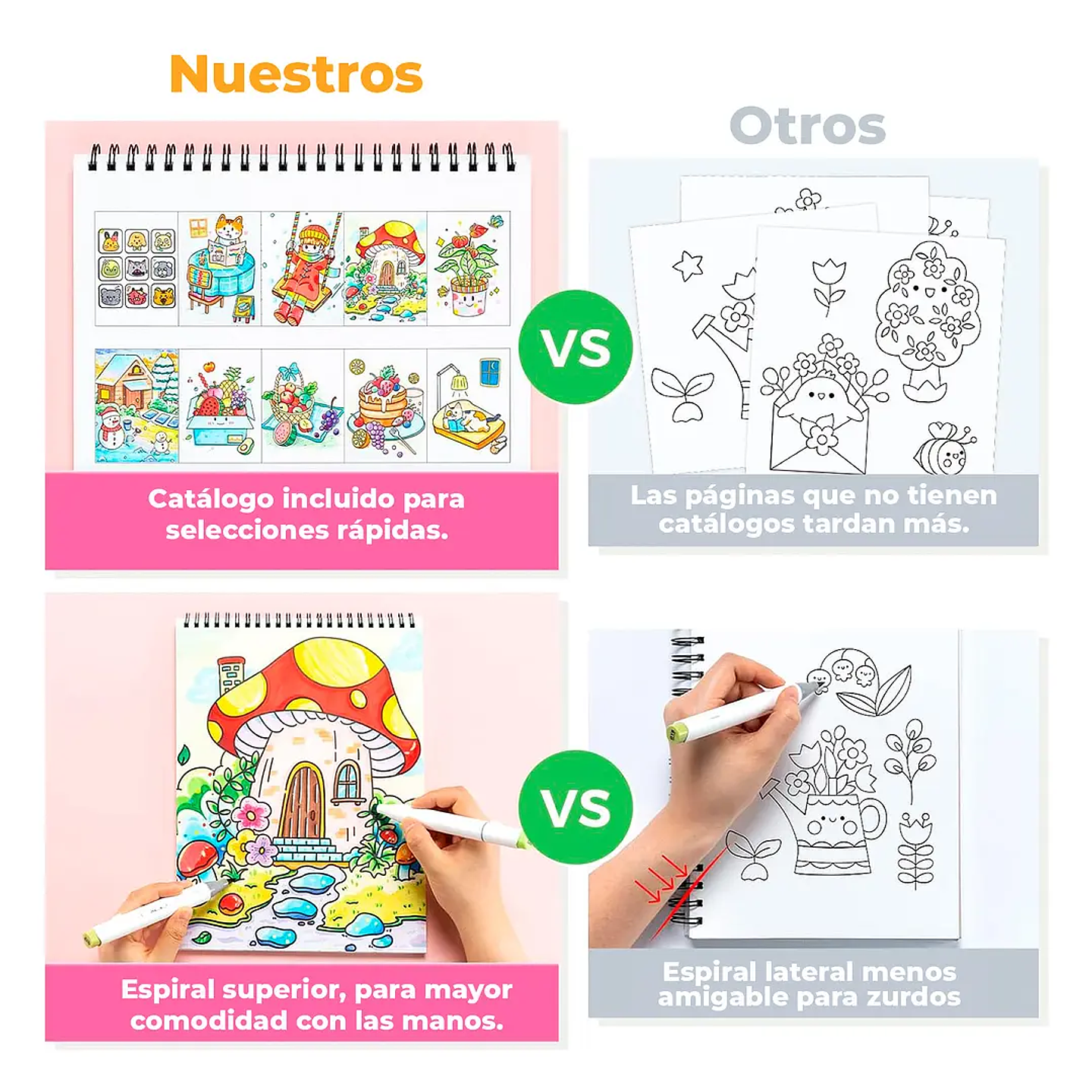 OHUHU LIBRO PARA COLOREAR DOBLE CARA MY SIMPLE PLEASURE  7