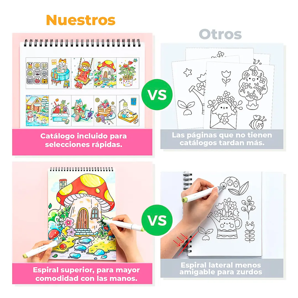 OHUHU LIBRO PARA COLOREAR DOBLE CARA MY SIMPLE PLEASURE  7