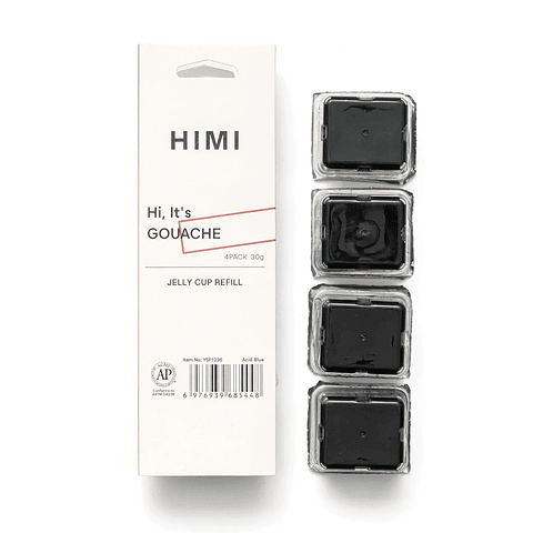HIMI Recarga Gouache 4 unidades 30g Negro