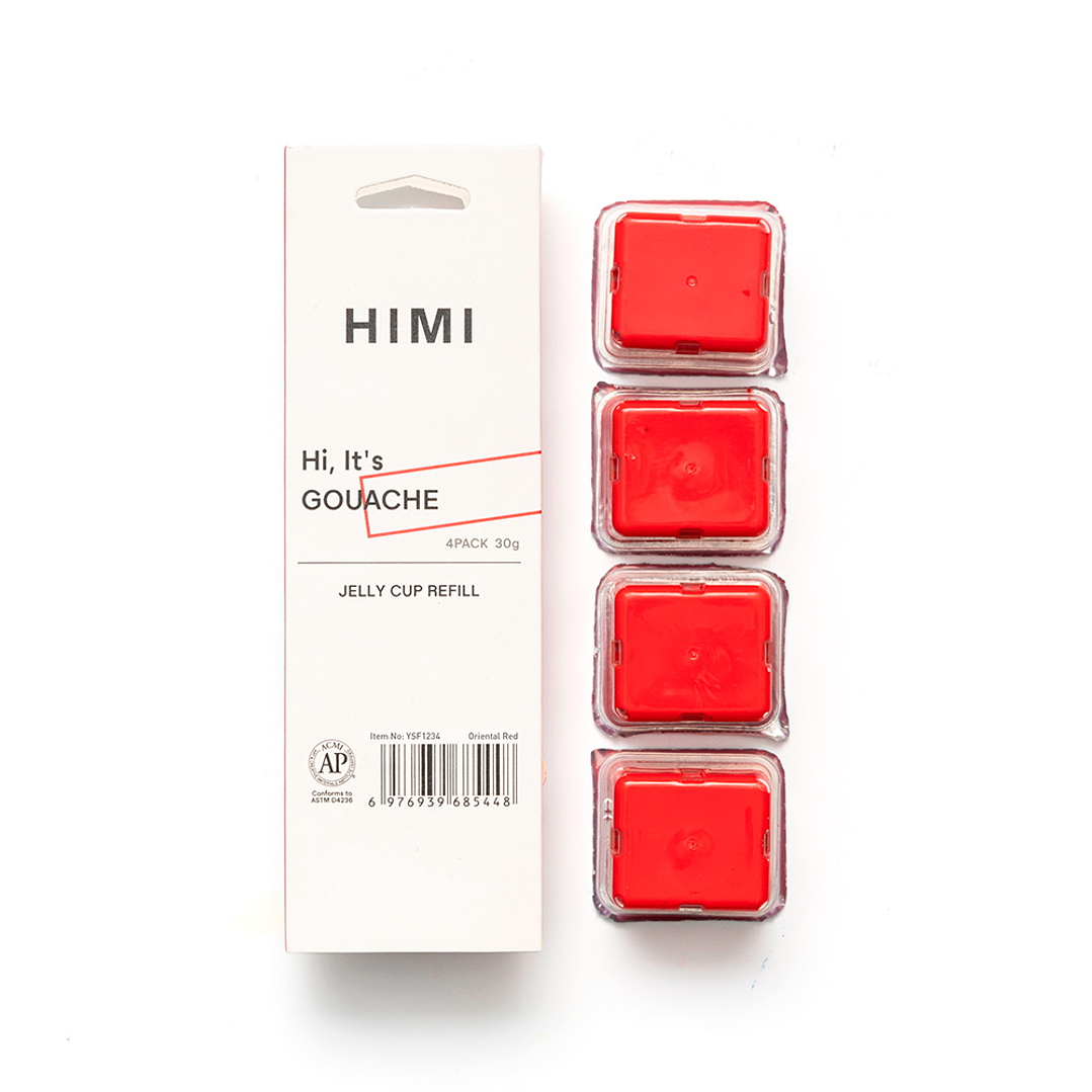 HIMI Recarga Gouache 4 unidades 30g Oriental Red 1