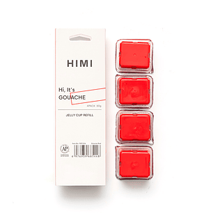 HIMI Recarga Gouache 4 unidades 30g Oriental Red