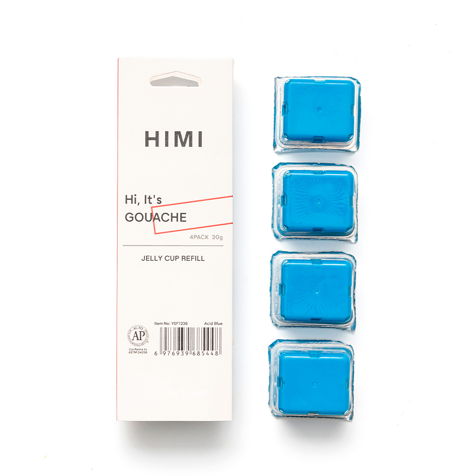 HIMI Recarga Gouache 4 unidades 30g Acid Blue 1