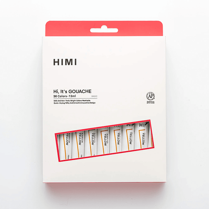 HIMI Set de 36 Tubos de Pintura Gouache 12ml 2