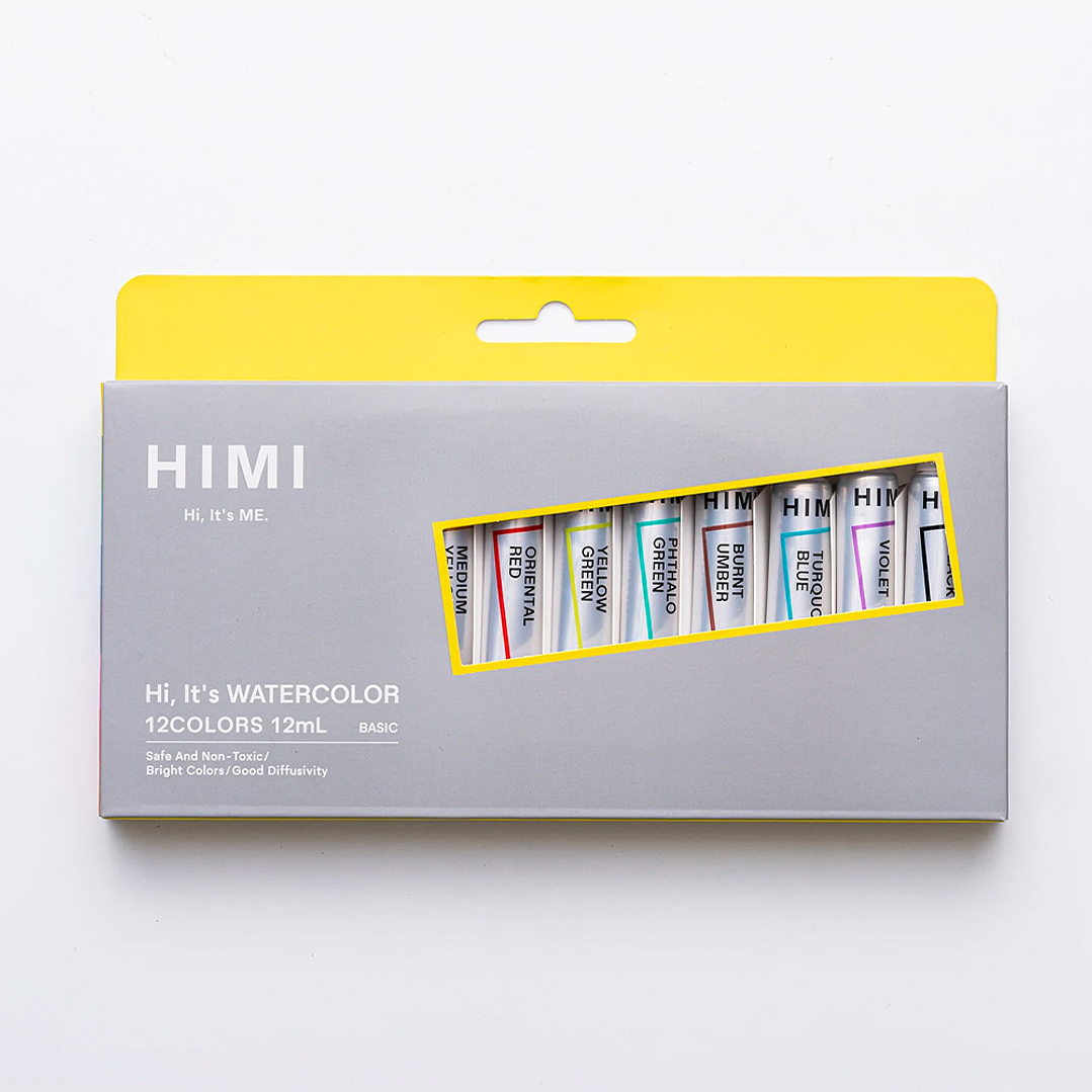 HIMI Set Tubos de Acuarela 12 ml 12 Colores 2