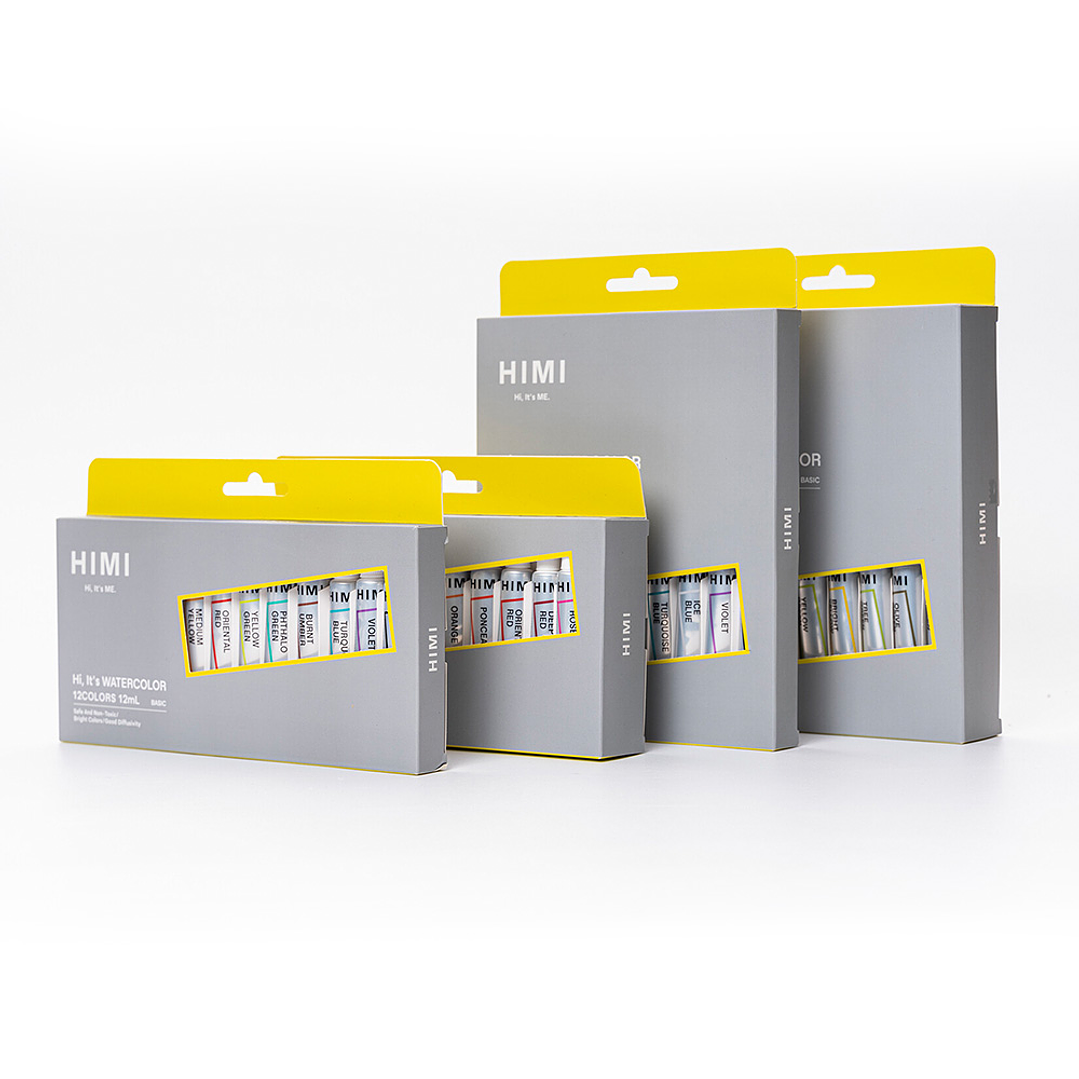 HIMI Set Tubos de Acuarela 12 ml 12 Colores 5