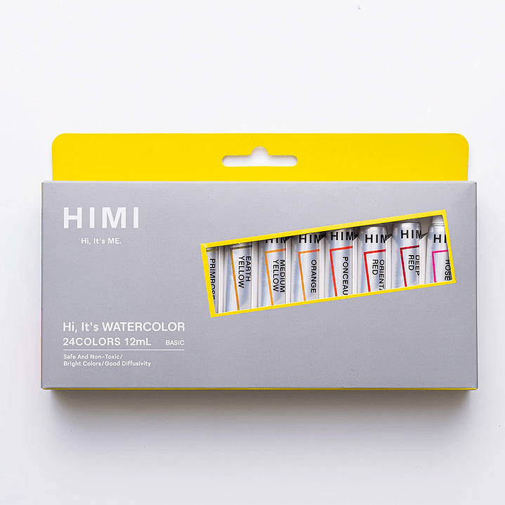 HIMI Set Tubos de Acuarela 12 ml 24 Colores 2