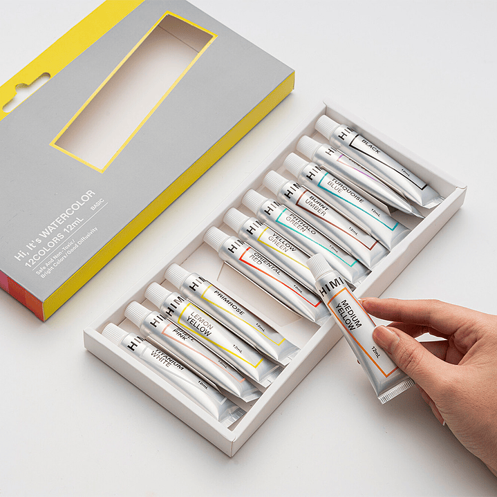 HIMI Set Tubos de Acuarela 12 ml 24 Colores 4