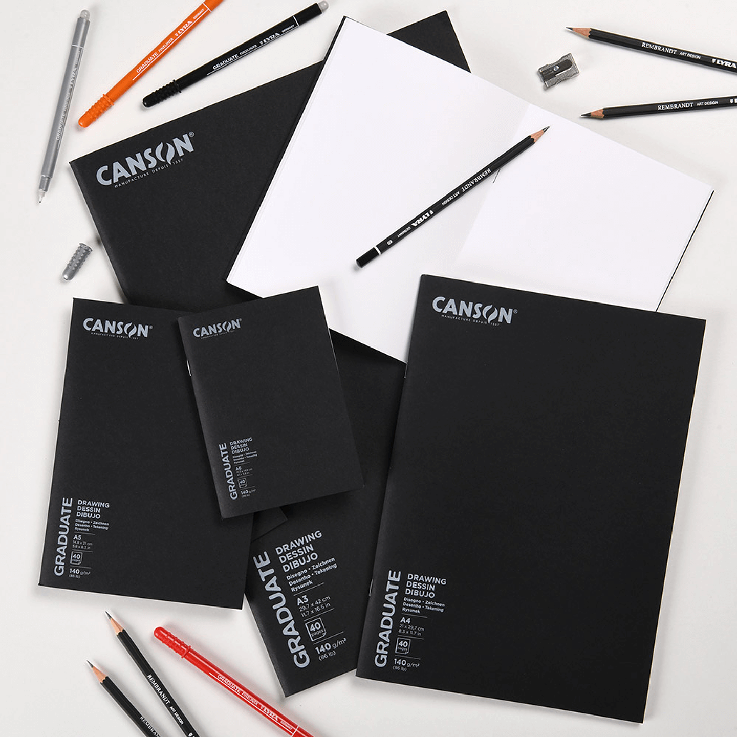 CANSON GRADUATE SKETCH & DRAWING FINO 140G A5  4