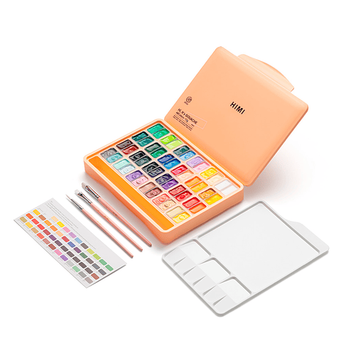 Himi Set Gouache 48 C Twin Cup 12g + 3 pinceles Damasco