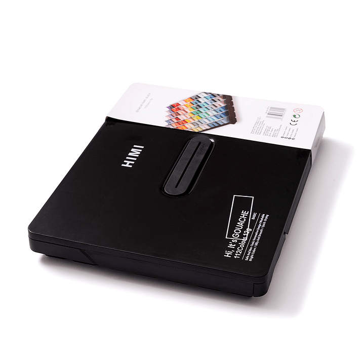 Himi Set Gouache 112 colores Twin Cup 12g Estuche Negro 3
