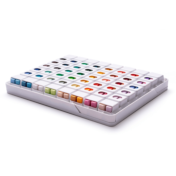 Himi Set Gouache 112 colores Twin Cup 12g Estuche Blanco 5