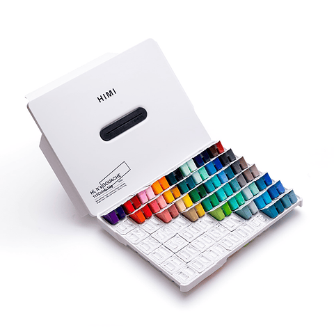 Himi Set Gouache 112 colores Twin Cup 12g Estuche Blanco