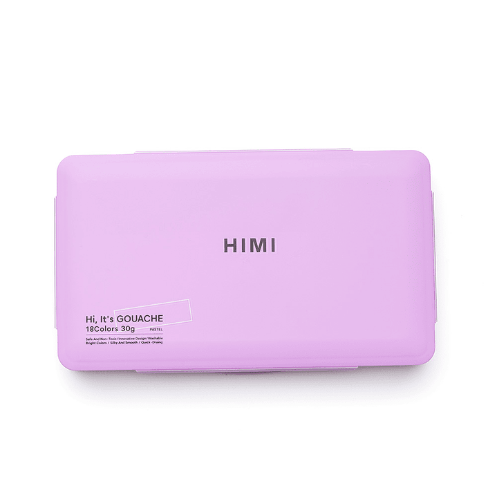 Himi Set Gouache 18 Colores Pastel 12g + 3 pinceles Morado 3