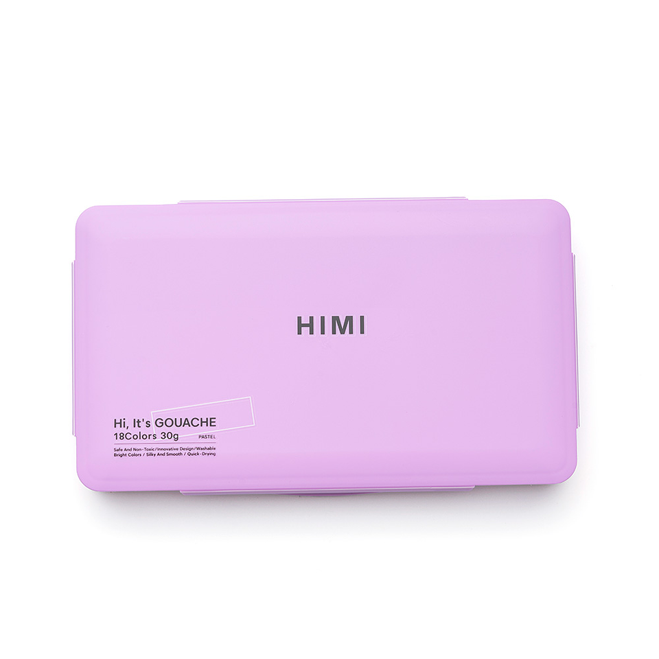 Himi Set Gouache 18 Colores Pastel 12g + 3 pinceles Morado 3