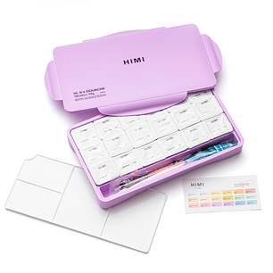 Himi Set Gouache 18 Colores Pastel 12g + 3 pinceles Morado