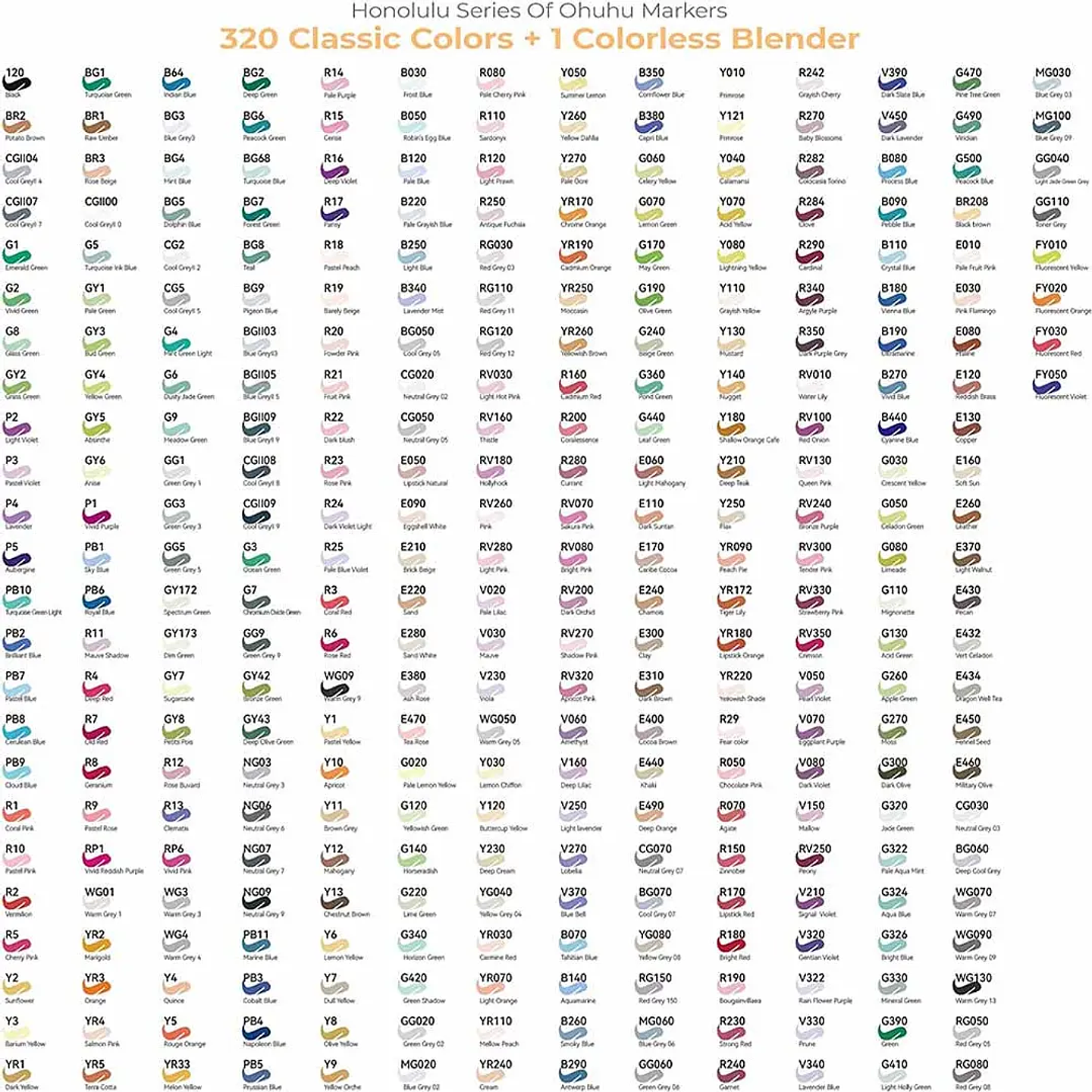 OHUHU 320 MARCADORES + 1 BLENDER PINCEL & BISELADA  5