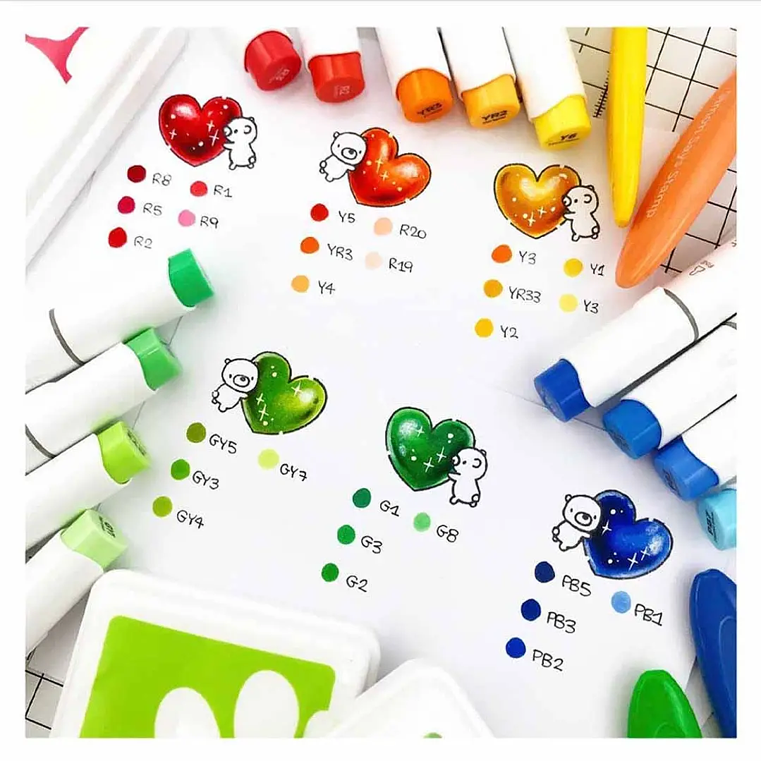 OHUHU 320 MARCADORES + 1 BLENDER PINCEL & FINA  5