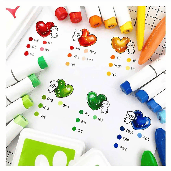 OHUHU 320 MARCADORES + 1 BLENDER PINCEL & FINA  5