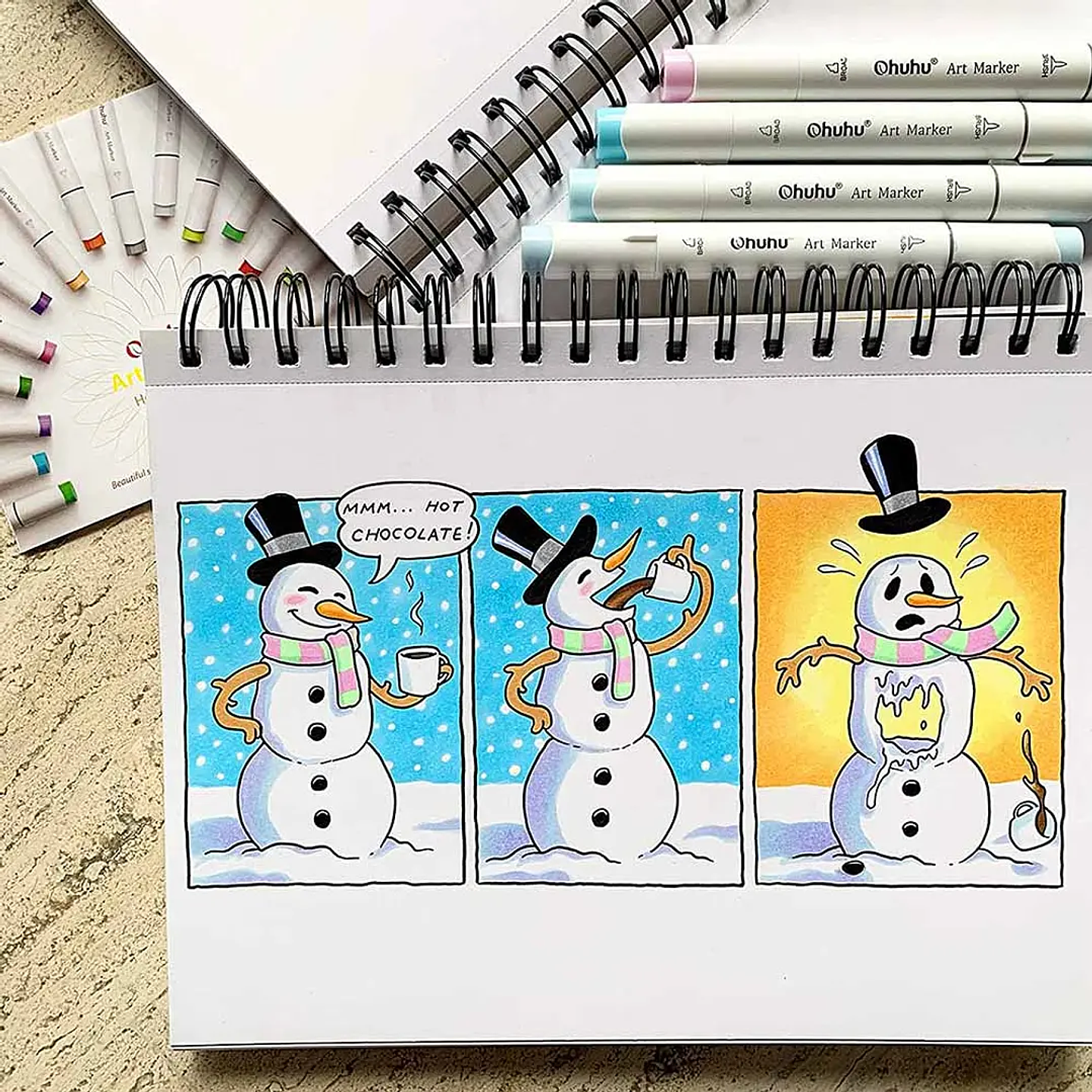 OHUHU 168 MARCADORES + 1 BLENDER PINCEL & BISELADA  8