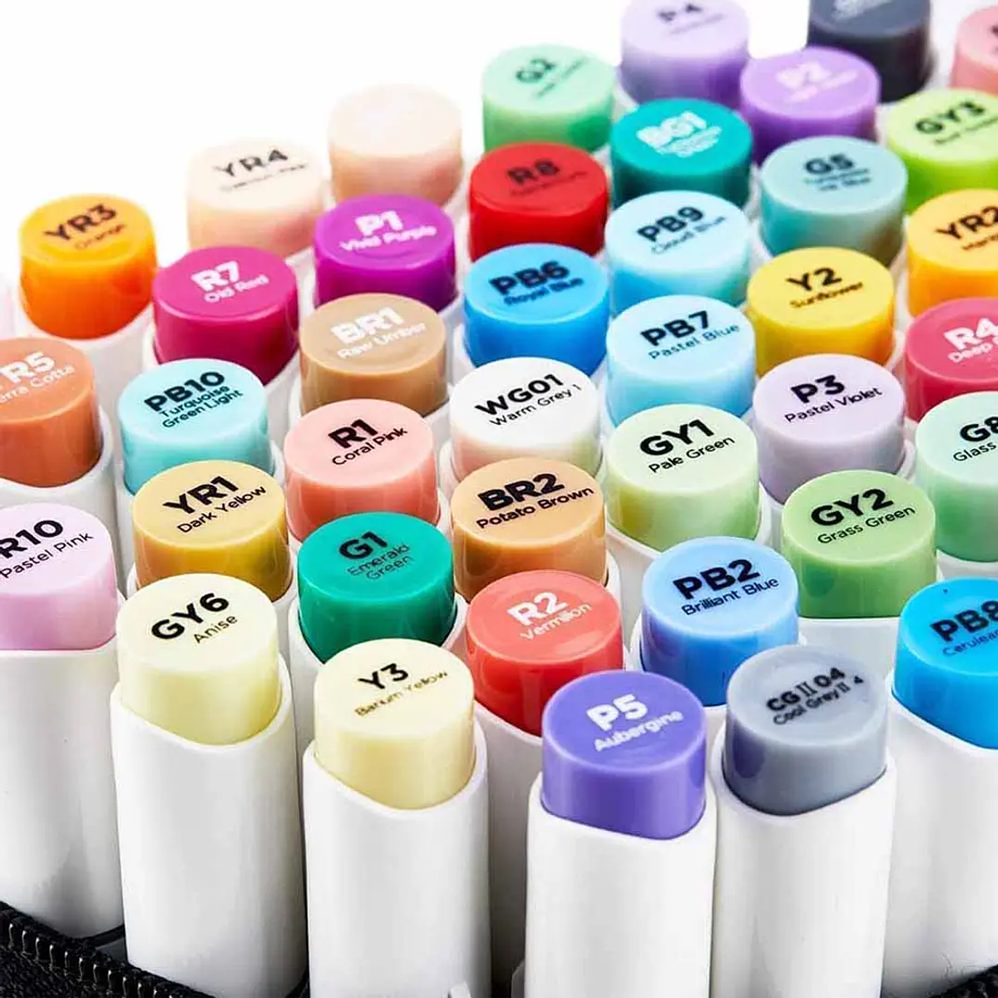 OHUHU 216 MARCADORES DE ALCOHOL + 1 BLENDER PINCEL & FINA  6