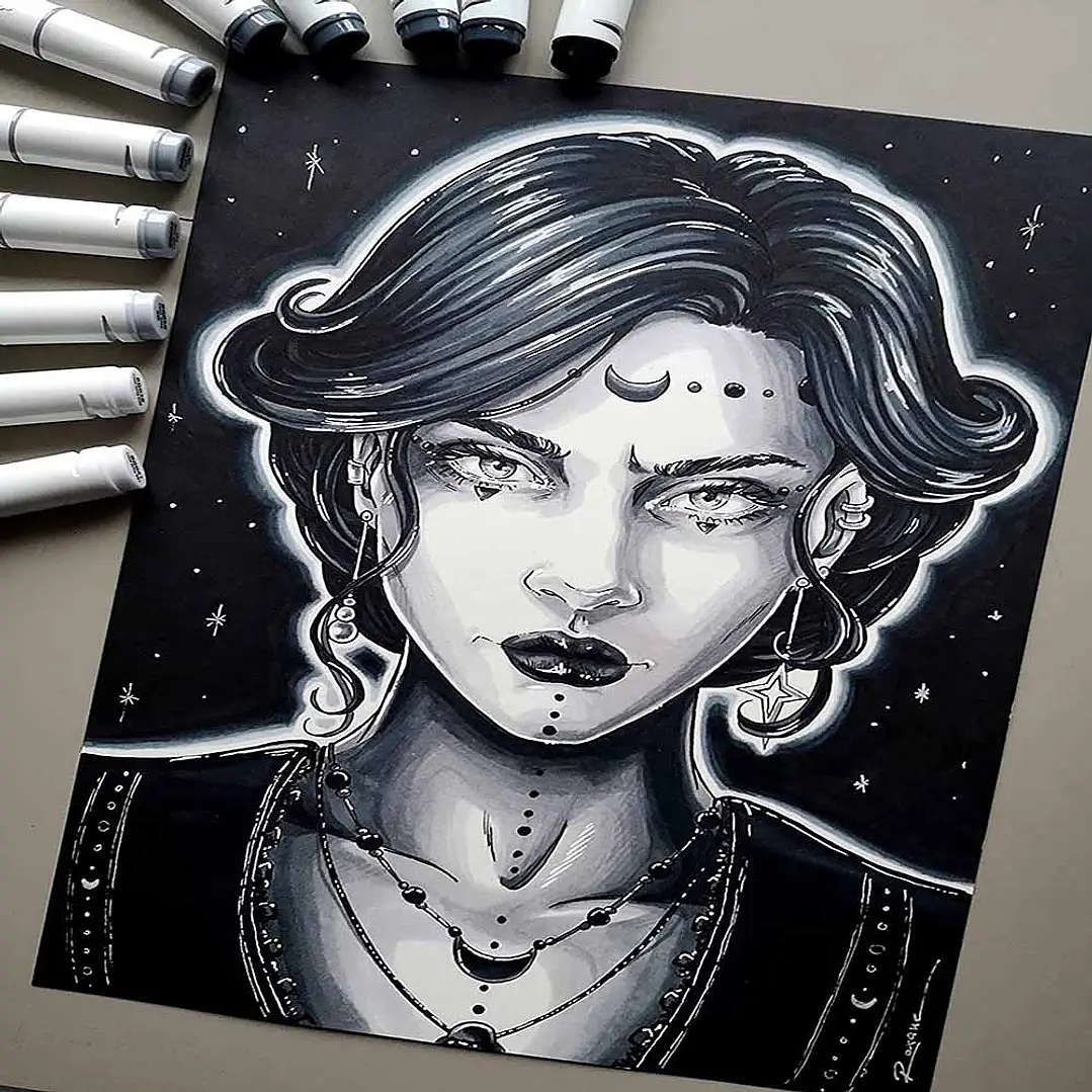 OHUHU 36 MARCADORES GRISES + 1 BLENDER PINCEL & BISELADA  9