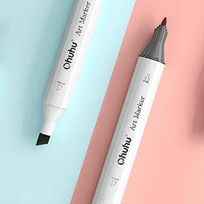 OHUHU 60 MARCADORES DE ALCOHOL + 1 BLENDER FINA & BISELADA 4