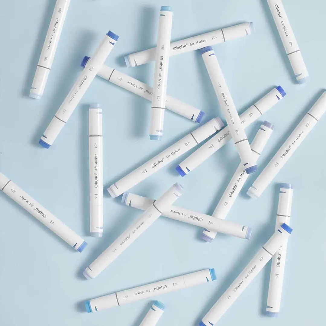 OHUHU 120 MARCADORES DE ALCOHOL + 1 BLENDER FINA & BISELADA  3