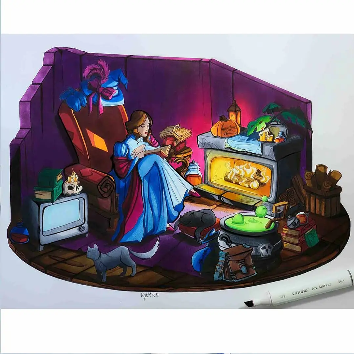 OHUHU 120 MARCADORES DE ALCOHOL + 1 BLENDER FINA & BISELADA  6