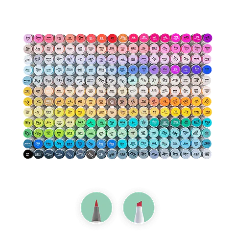 OHUHU 200 MARCADORES DE ALCOHOL + 1 BLENDER FINA & BISELADA 