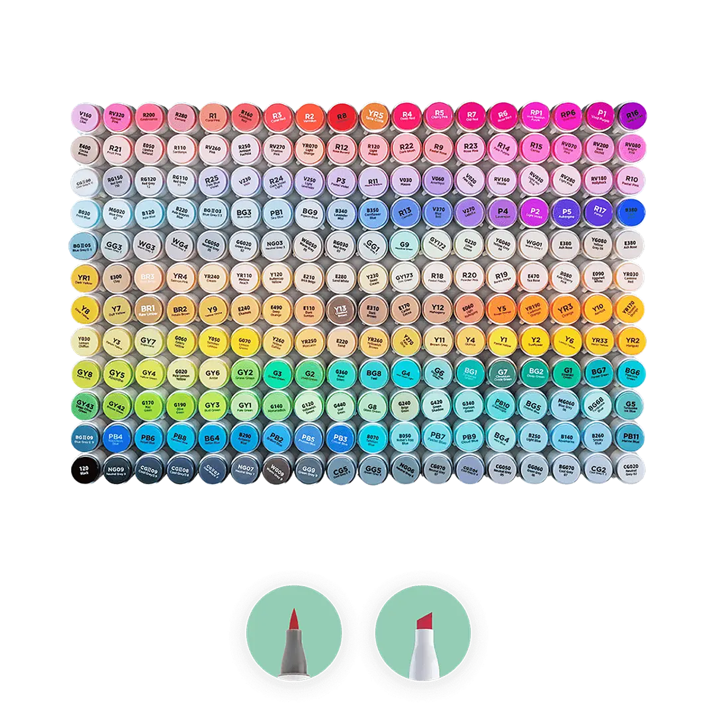 OHUHU 200 MARCADORES DE ALCOHOL + 1 BLENDER FINA & BISELADA  2