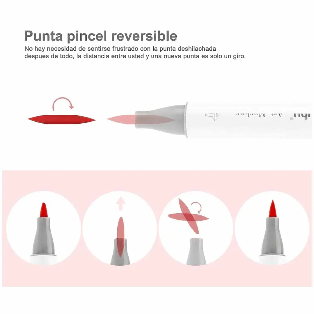 OHUHU 72 MARCADORES + 1 BLENDER. PINCEL Y BISELADA  3