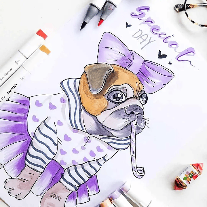 OHUHU 72 MARCADORES + 1 BLENDER. PINCEL Y BISELADA  6