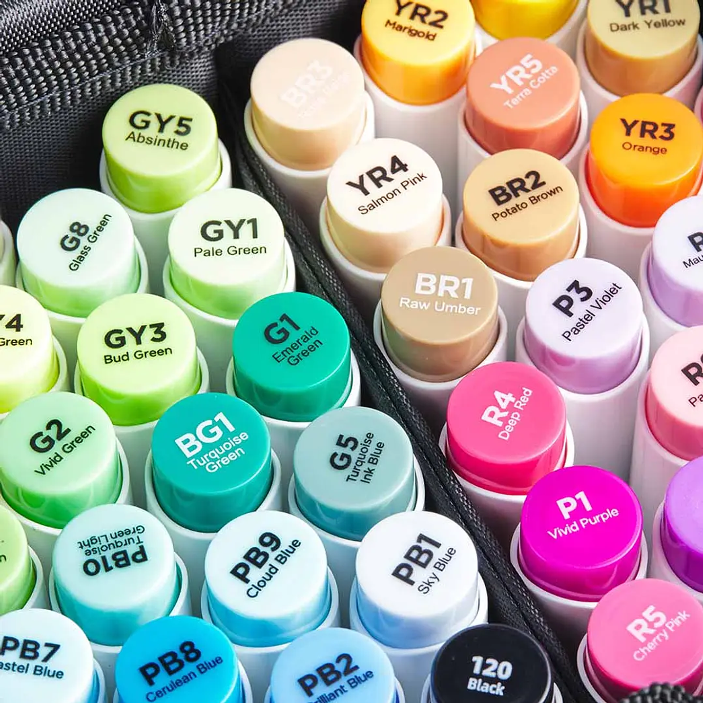 OHUHU 120 MARCADORES + 1 BLENDER PINCEL Y BISELADA  8