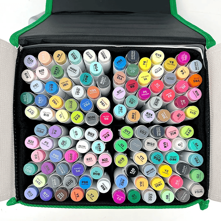 OHUHU 120 MARCADORES + 1 BLENDER PINCEL Y BISELADA  2