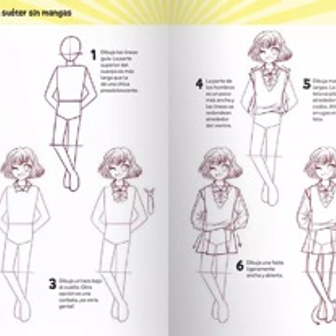 CÓMO DIBUJAR MANGA KAWAII MODA  2