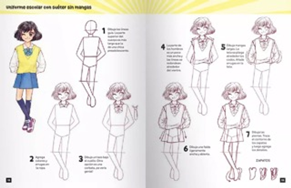 CÓMO DIBUJAR MANGA KAWAII MODA  2