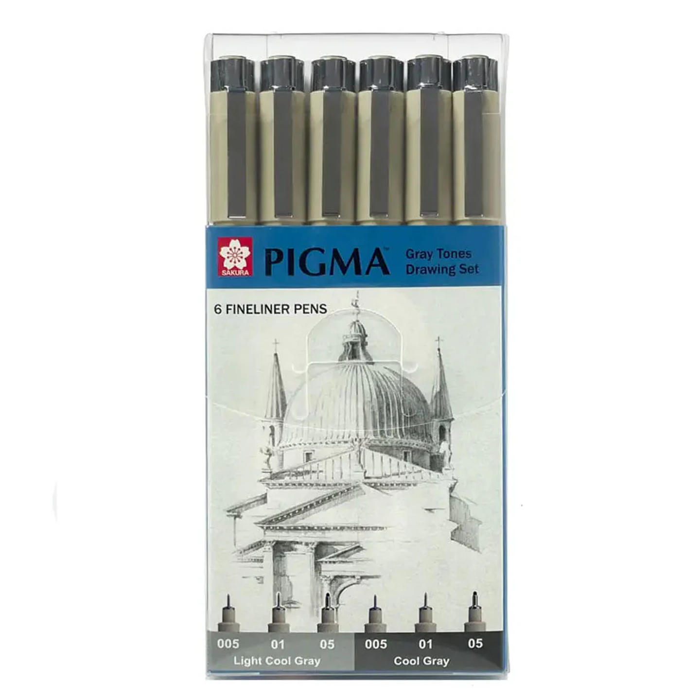 SET DE TIRALÍNEA PIGMA MICRON SAKURA 6 GRISES FRIOS 1