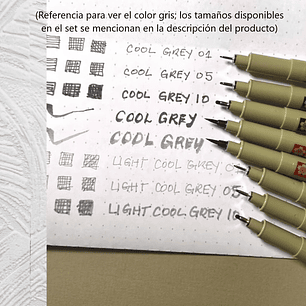 SET DE TIRALÍNEA PIGMA MICRON SAKURA 6 GRISES FRIOS