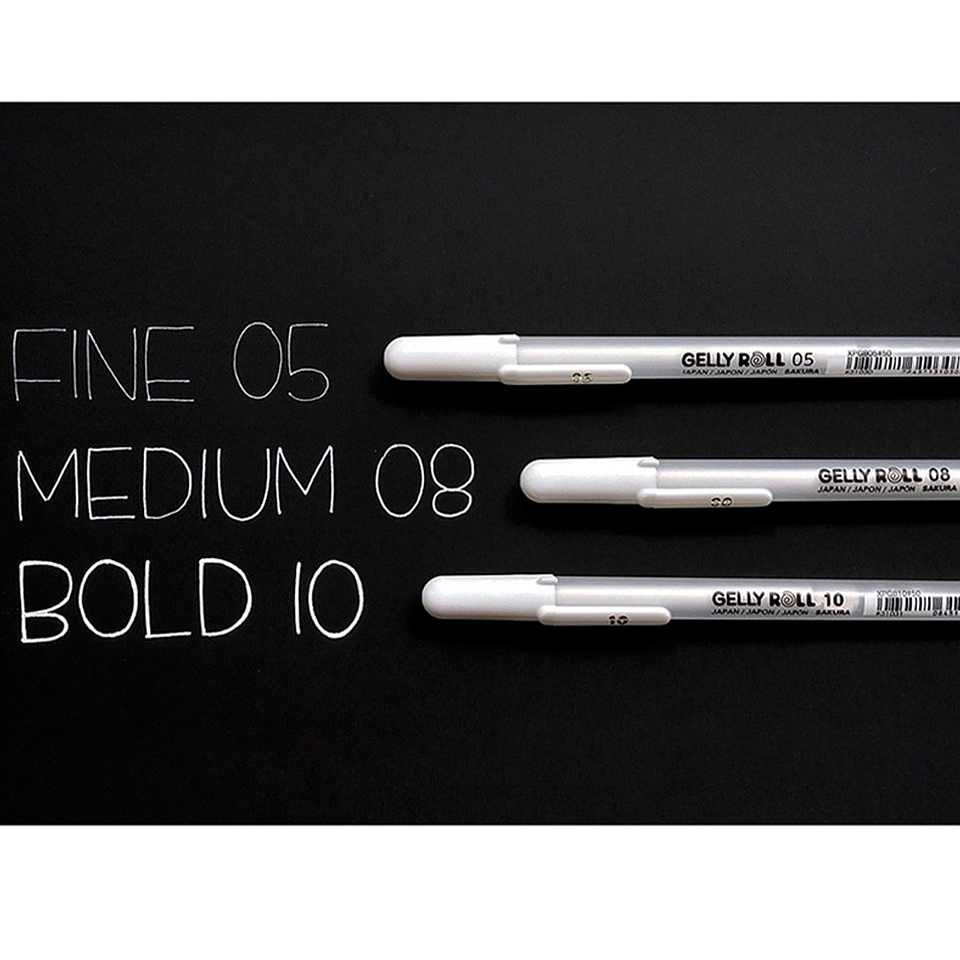 LÁPIZ GEL BLANCO GELLY ROLL SAKURA MOONLIGHT 0.4mm 2