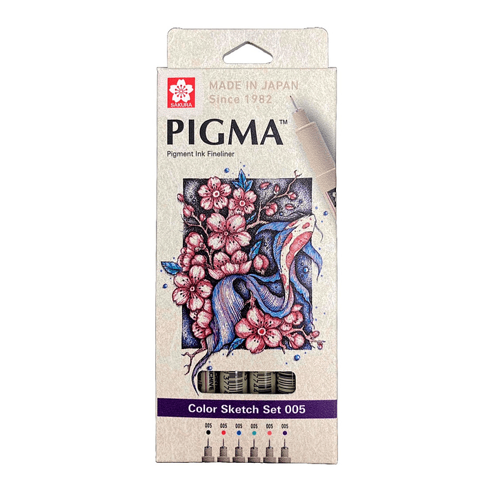 SET DE TIRALÍNEA PIGMA MICRON SAKURA 0.05 6 COLORES 1