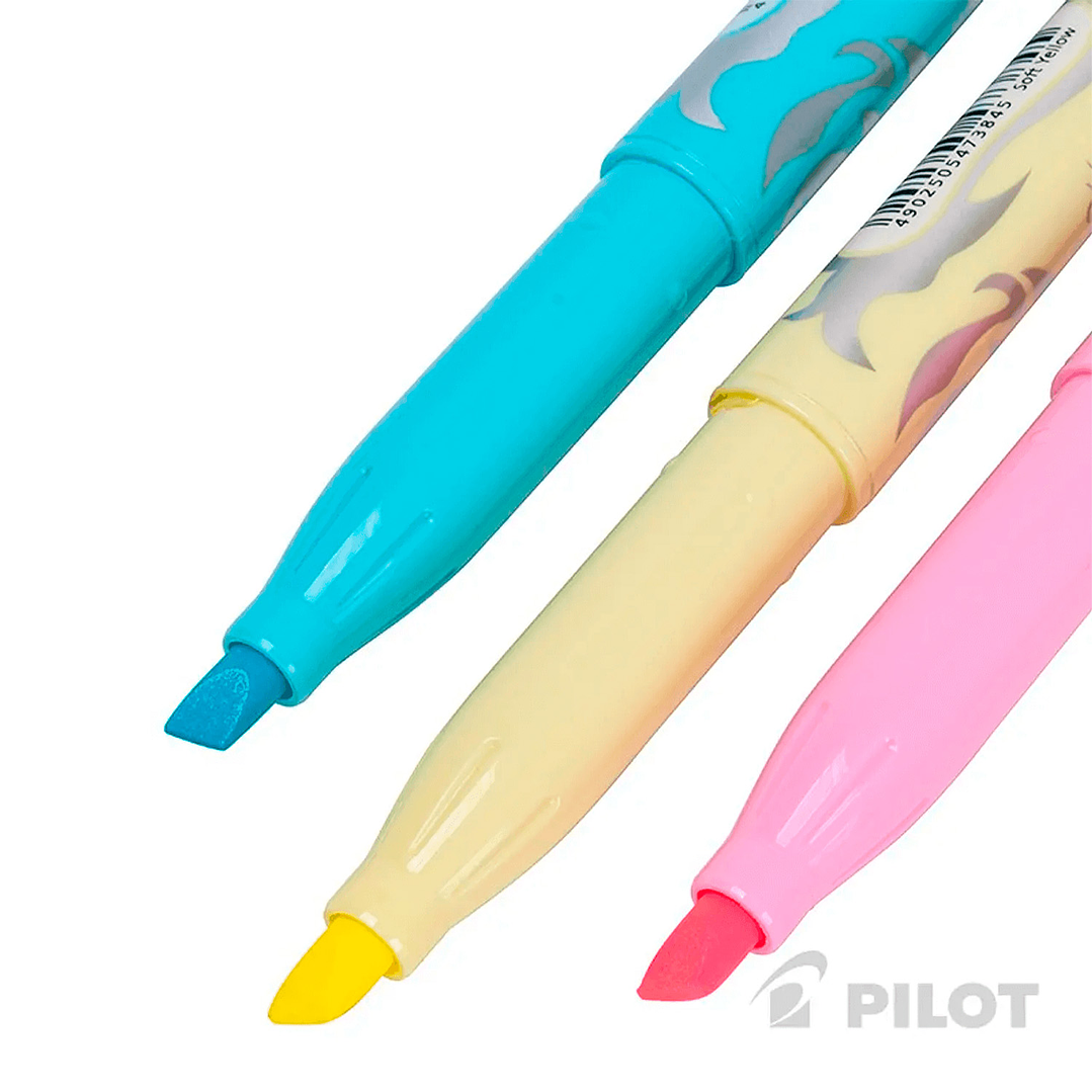 DESTACADOR PILOT FRIXION SOFT LIGHT SET 3 COLORES PASTELES 2