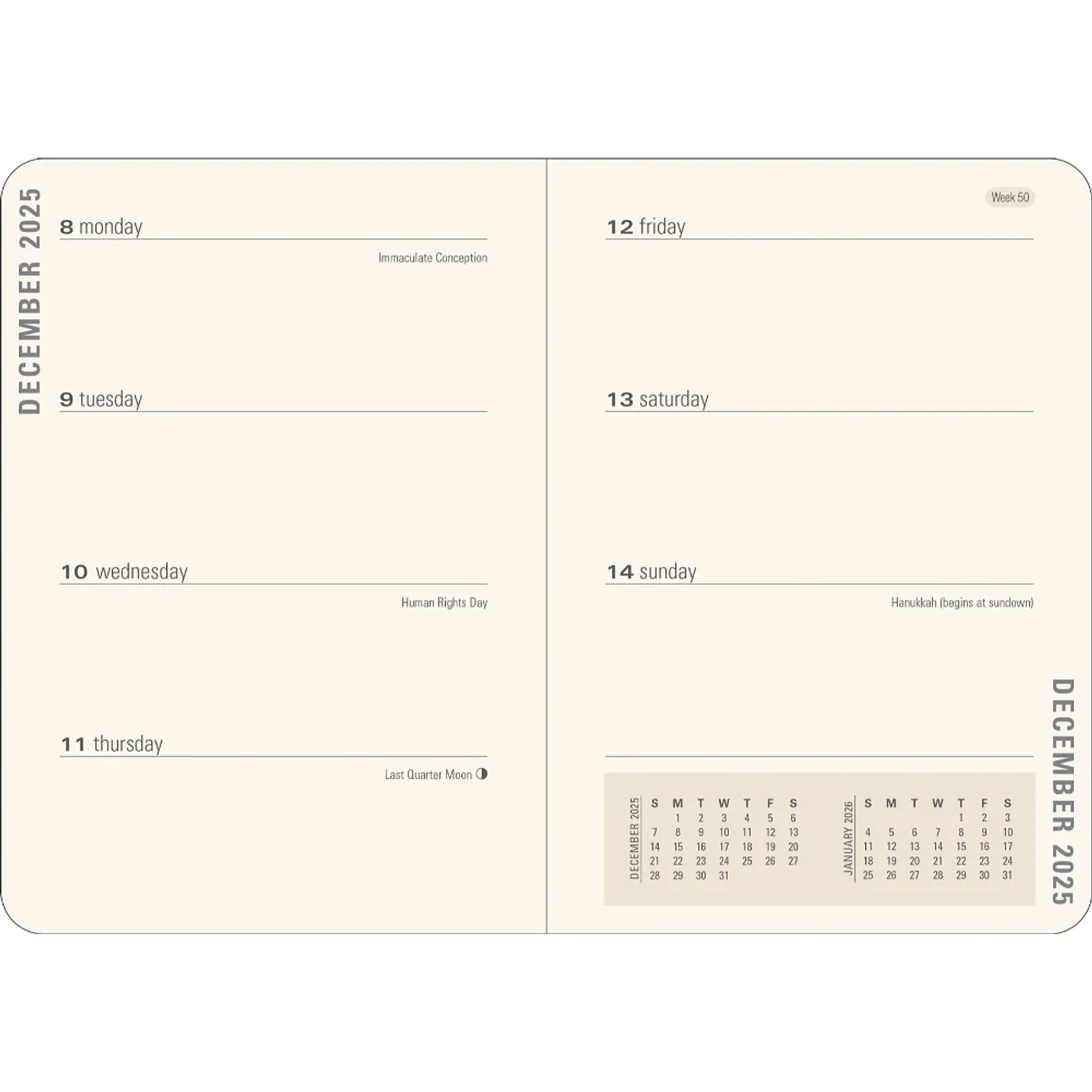 AGENDA 2026 SEM VISTA 16M GILDED BRANCH 3