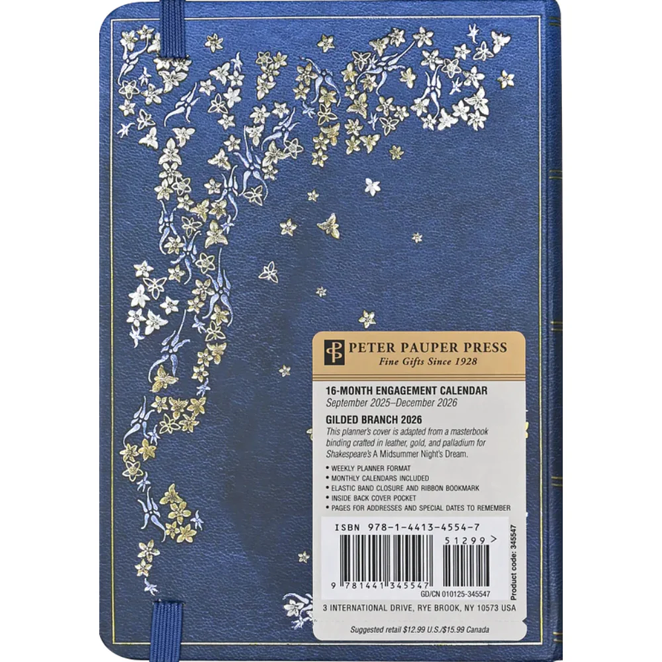 AGENDA 2026 SEM VISTA 16M GILDED BRANCH 6