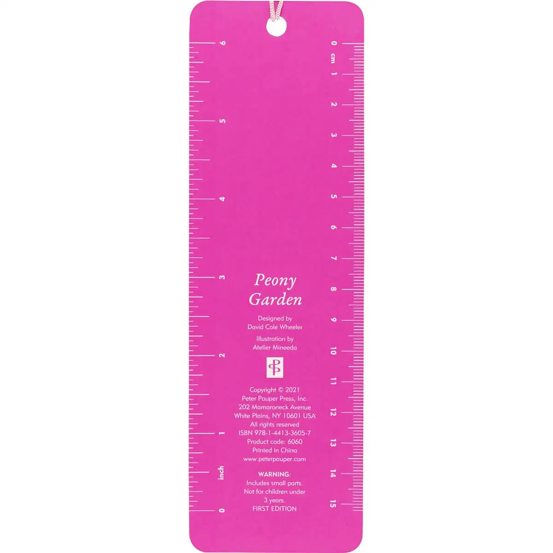 MARCAPÁGINAS CON ADORNO PEONY GARDEN 3