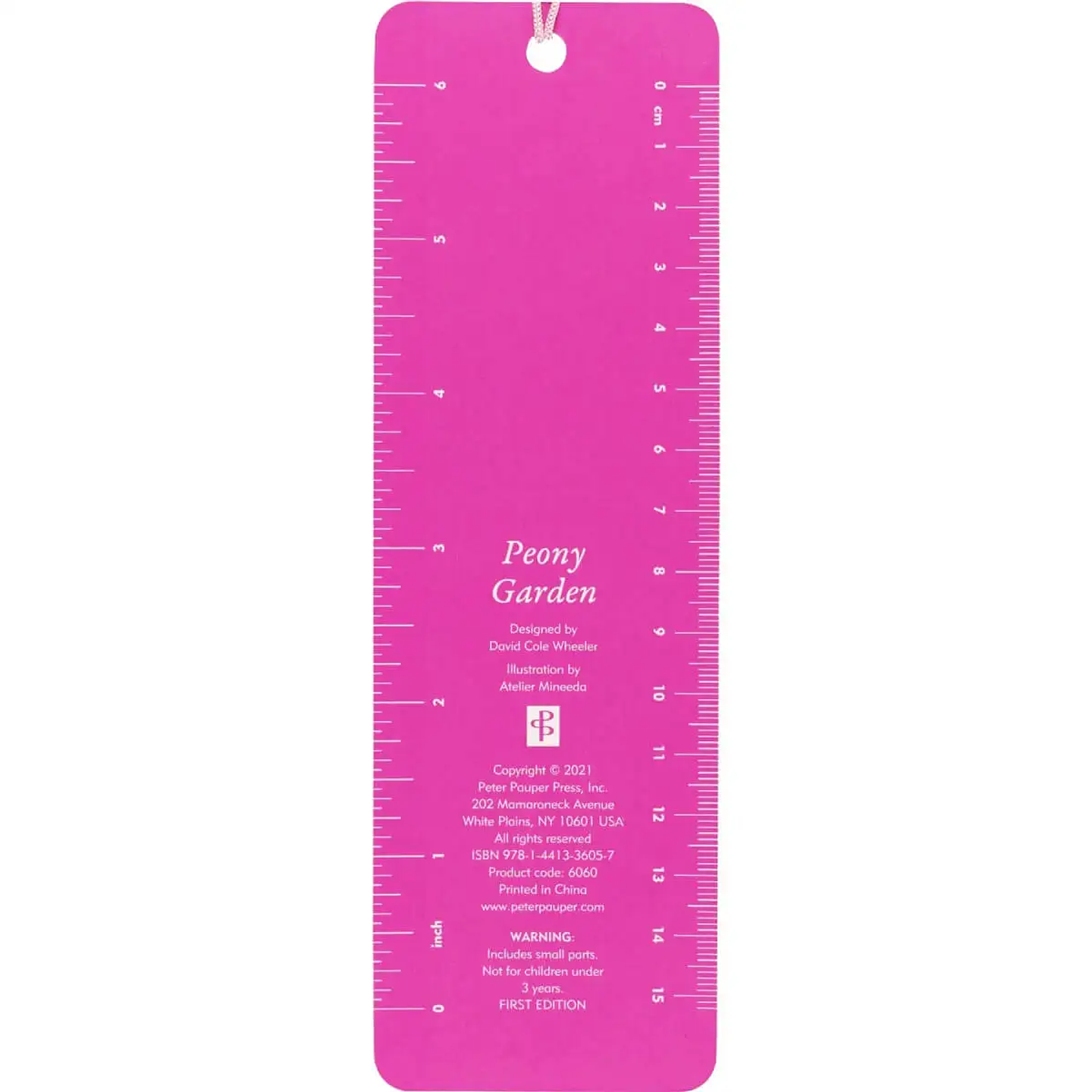 MARCAPÁGINAS CON ADORNO PEONY GARDEN 3