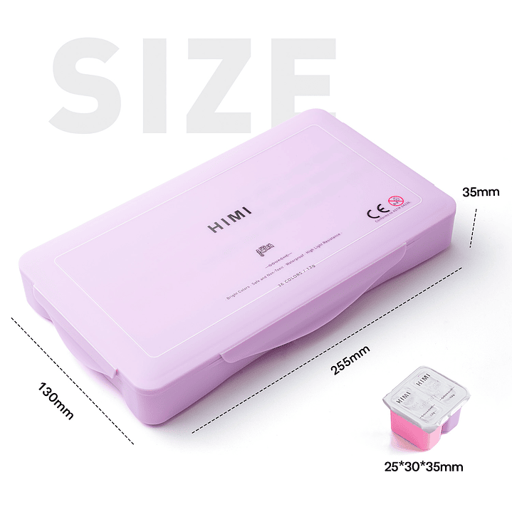 HIMI SET GOUACHE 36 COLORES TWIN CUP  2